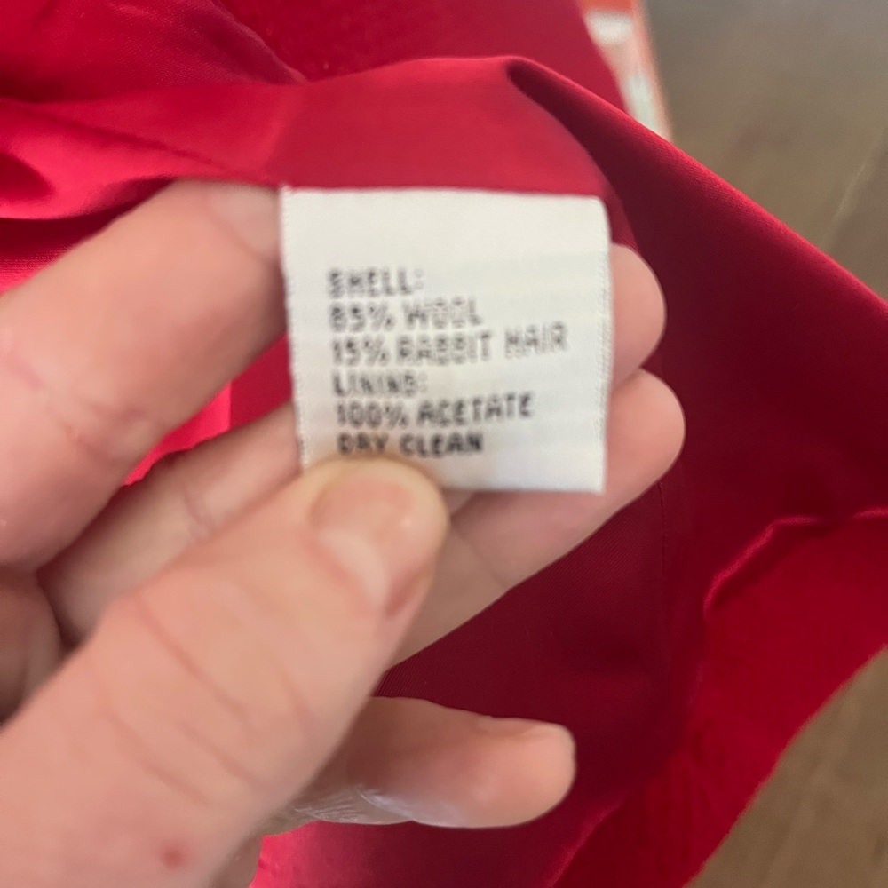 Red Wool Coat - Picture 3 of 7